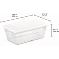 thumbnail image 2 of 6-Quart Storage Bin Shoe Box - Clear (4), 2 of 8