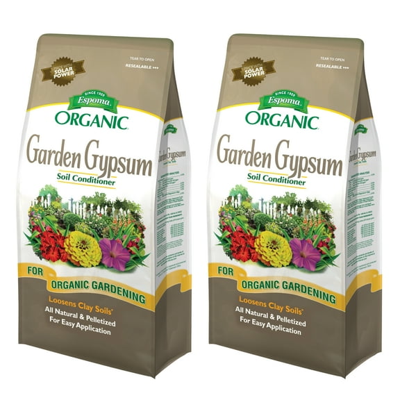 Espoma Organic Garden Gypsum Soil Conditioner, Loosens Clay Soils, for Organic Gardening, 6lb (Pack of 2)