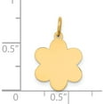 thumbnail image 2 of 14K Yellow Gold Plain .013 Gauge Engravable Flower Disc Charm (20 X 12) Made In United States xm203/13, 2 of 5