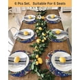 thumbnail image 4 of 15 Inch Round Placemats Set of 4, Navy Blue Christmas Non Slip Heat Insulation PP Table Mats, Snowman Xmas Tree Ball Snowflake Winter Washable Place Mats for Kitchen Dining Party Table Decor, 4 of 7