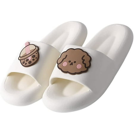 

Cloud Slippers for Women Thick Sole Pillow Slippers Soft Comfy Cloud Slides Bathroom Shower Non-Slip Open Toe Cushion Slide Sandals for Indoor & Outdoor Platform Shoes