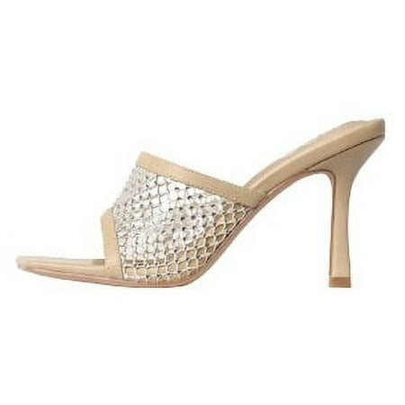 

LuxeModa Koop Diamond Fishnet Square Peep Toe Stiletto Heel Slip On Slide Mule (Yellow 6)