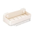 thumbnail image 2 of Soporte para esponjas para fregadero cocina, soporte para paños cocina, toallero con bandeja, estante pared, organizador cocina para baño. Blanco cremoso, 2 of 8