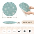 thumbnail image 2 of WOBOGO White Snowflakes Coil Placemats 3pcs Resistant Hot Pads Mat for Table Counter Cooking Potholder 15in, 2 of 6