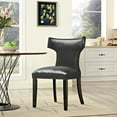 thumbnail image 2 of Side Dining Chair, Faux Leather, Black, Modern Contemporary Urban Design, Kitchen Room Cafe Bistro Restaurant Hospitality, 2 of 4
