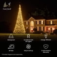 thumbnail image 3 of Fairybell Outdoor LED Christmas Tree (20FT 2000 LED Lights) Easy Install, Warm White Color, Pole Sold Separately, 3 of 10