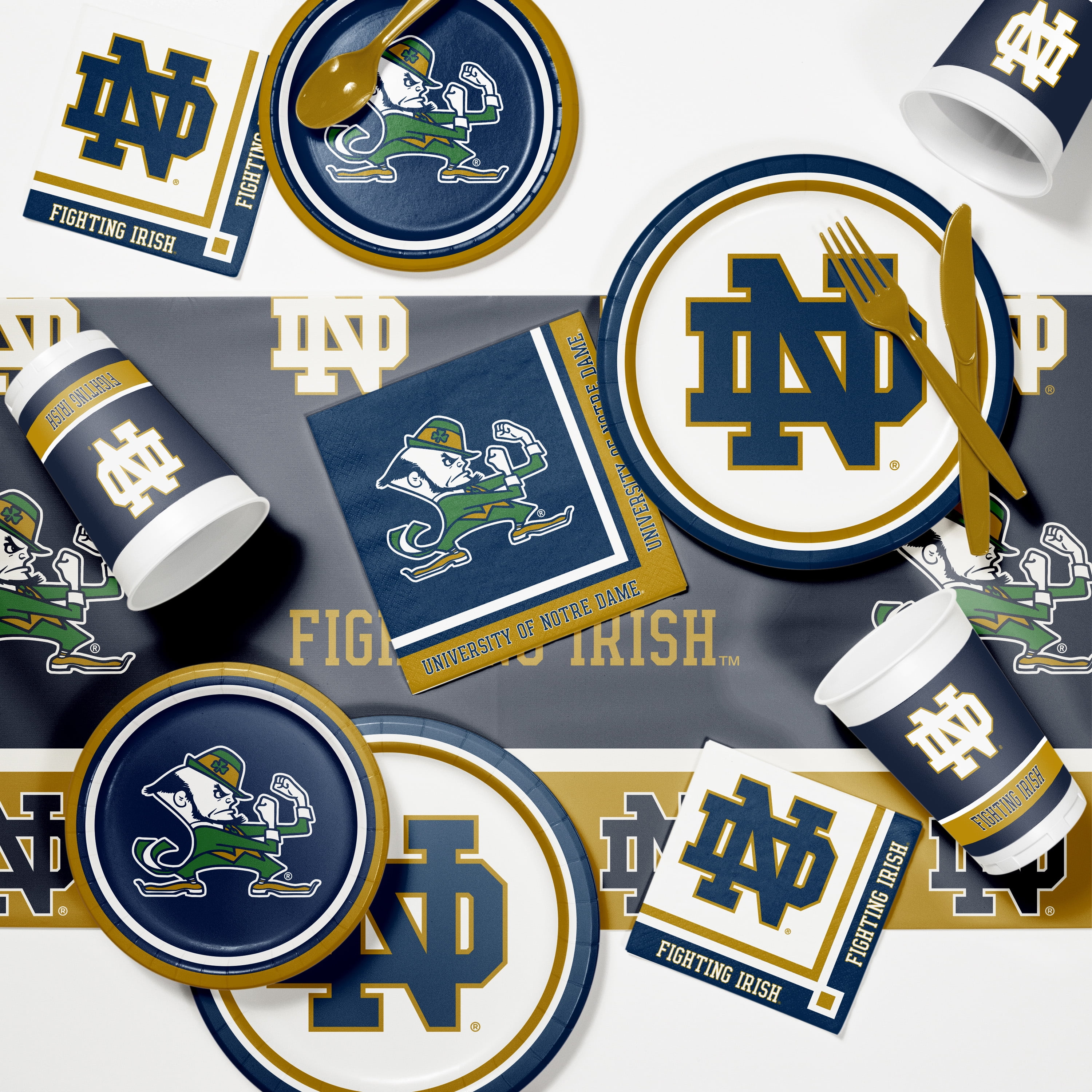 University of Notre Dame Game Day Party Supplies Kit