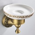 thumbnail image 4 of Kunmingshisd （117x60x100mm) Jabonera de Color Bronce con Soporte de Pared Jabonera de Ducha de Latón en Estilo Antiguo Alta Calidad con Diseño Atemporal Ideal para Baño, 4 of 5