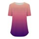 thumbnail image 5 of mfyjkho Tops Para Salir, Jersey De Mujer De Manga Corta Con Cuello Redondo, Plisado En El Pecho, Estampado De Color Degradado Tops Para Hacer Ejercicio Para Mujer Xxl, 5 of 5
