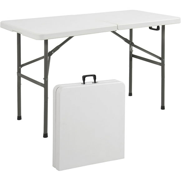 axGear Foldable Table Height Adjustable Heavy Duty Indoor Outodoor Picnic Camping 4Ft