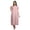 Dawn Pink, variant on Moomaya Womens Solid Cotton Knee Long Nightdress Lace Neckline Maxi Nightwear