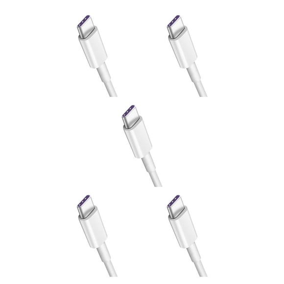 Wisewang 0 .25/1/1 .5/2m Replacement for for 5A USB Type C Cable Mobile Phone USB -C Fast Charging Cord USB -C Type -C Cable white 2m 5Set