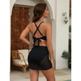 thumbnail image 3 of Bikini Blooming Jelly de talle alto con control de abdomen, negro, talla M, 3 of 6