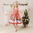 thumbnail image 2 of XEGLSBU Girls Dresses Size 10 Fall Kids Child Girls Pageant Gown Christmas Xmas Dance Party Princess Dress Dressers Red Size 8-9 Years, 2 of 9
