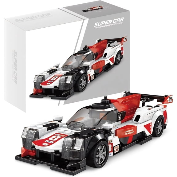 Remocguys White Racing Car Building Set Compatible with Lego Sports Cars Collectible Model for Adults Teens 305pcs
