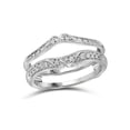 thumbnail image 1 of Bague Ronde en Or Blanc 14kt pour Femmes avec Protection Solitaire 1/4 Cttw, 1 of 1