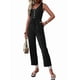 thumbnail image 2 of Elegantes de Verano para Mujer, Sin Mangas, con Cuello en U, Informales, de Pierna y Pantalones Largos 2025, Color Negro, Talla S, 2 of 9