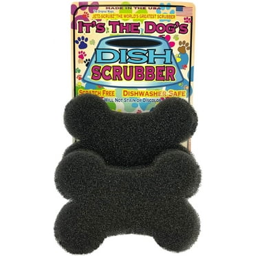 Jetz-Scrubz Pets Scrubz Dog Bone Shape Dish Bowl Scrubber Pad (2)