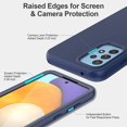 thumbnail image 3 of Case for Samsung Galaxy A52 5G, Galaxy A52 Case with Built in Screen Protector, Full Body Shockproof Phone Case Rugged Protective Cover for Samsung Galaxy A52 5G / A52 4G (Navy Blue), 3 of 8