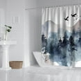 thumbnail image 2 of Cool Winter Fun Gray Fog Magic Tree Shower Curtains for Bathroom All Seasons Country Bathroom Shower Curtain Sets Waterproof Fabric Decor 72×72in with 12 Hooks, 2 of 4
