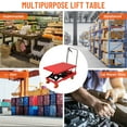 thumbnail image 4 of Hydraulic Lift Truck, 500 Lb Capacity 28.5" Lift Height, Manual Single Scissors Lift Platform, 4 Wheels and Non-Slip Pad, Hydraulic Scissors Truck for Material Handling, 4 of 9