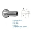 thumbnail image 3 of Single Shank Ball Set 10 PC 5/32” Stainless Steel 316 Swage Fitting Terminal Cable Wire Rope, 3 of 3