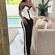 thumbnail image 5 of Conjunto de chaleco y pantalones anchos para mujer - Color liso, cintura elástica, estilo informal y elegante, mezcla de algodón y poliéster para primavera/verano, 5 of 8
