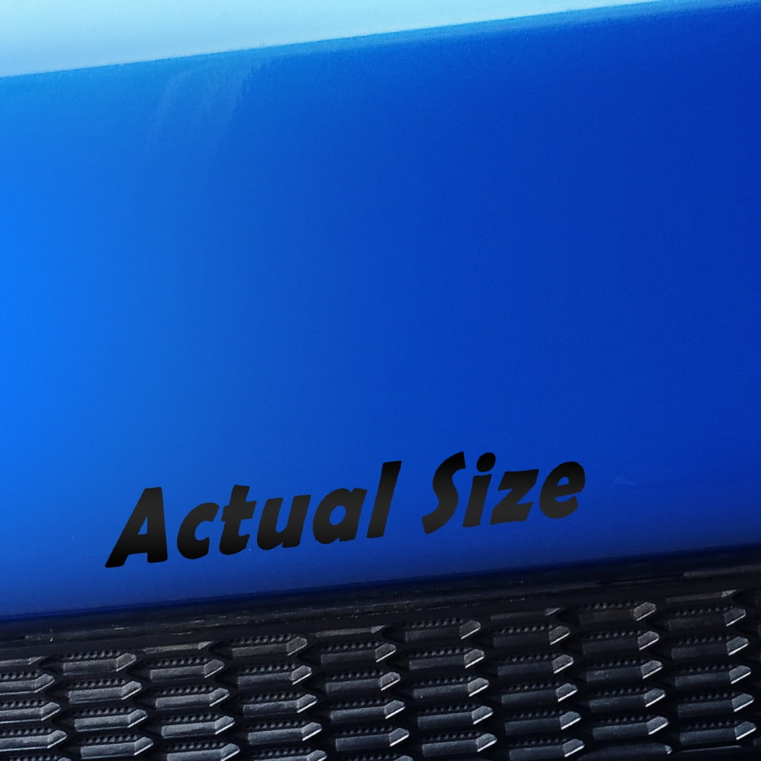 Actual Size Vinyl Decal Choose Color [MATTE BLACK]