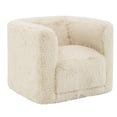 thumbnail image 2 of Beige Swivel Chair with Linen | Comfort & Easy Rotation for Primary Living | Full Foam & Sturdy Wood | Solves Issue of Lack of Durable Seating, 2 of 5