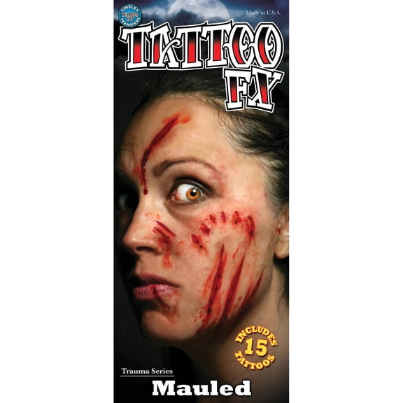 Mauled Trauma Tattoo Adult Halloween Accessory