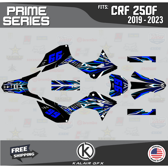 Kalair GFX Graphics Kit for Honda CRF250F (2019-2024) Prime Series