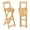 Natural, variant on Buric Folding Stool with Backrest,Kitchen Counter Height Stool,Portable Collapsible Wooden Bar Stools,Folding Chair Footrest for Home Kitchen Breakfast-Natural
