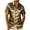 Gold, variant on Dvprdro Mens Short Sleeve Button Down Shirt Camp Collar Metallic Gold Print Summer Beach Resort Top