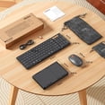 thumbnail image 3 of MEETION Foldable Keyboard and Mouse, Folding Portable Wireless Keyboard Mouse, Full Size Rechargeable 2.4G+Dual Bluetooth Keyboards Combo for Busines, 3 of 8