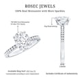 thumbnail image 6 of Rosec Jewels 2 Carat Oval Shape Moissanite Engagement Ring with Side Stones for Women (D-VS1 Quality) - with Jewelry Box, 14K White Gold, US 4.50, 6 of 7