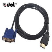 HDMI to VGA Cable Male to Male Video Adapter Cable 6ft 1.8m Black for Monitor Duplication