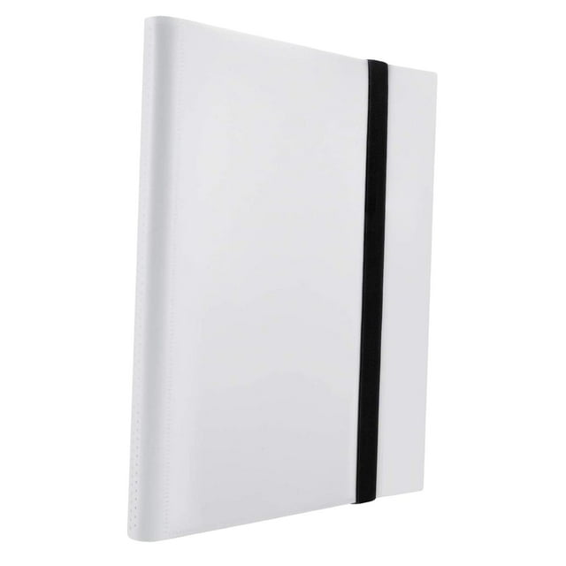 Milaget 432 Card Pocket Binder Card Collection Binder 9 Pocket Trading Binder for Sports White