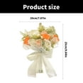 thumbnail image 3 of Handmade Bride Bouquet with Artificial Roses Peony in White and Champagne Optional for Church Weddings, 3 of 9