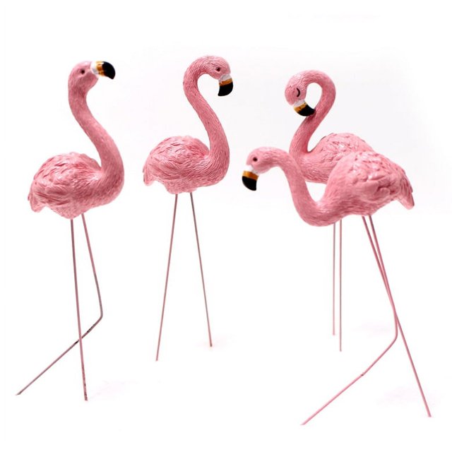 Inserción de animales en maceta de flamenco, adornos creativos de resina, adornos de jardín y granja, adornos de escritorio, regalos, adornos de coche