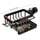 thumbnail image 3 of Black Left Type Sponge Shelf Practical Sponge Rack for Kitchen Sink Detachable Faucet Drain Shelf with Hook, 3 of 4