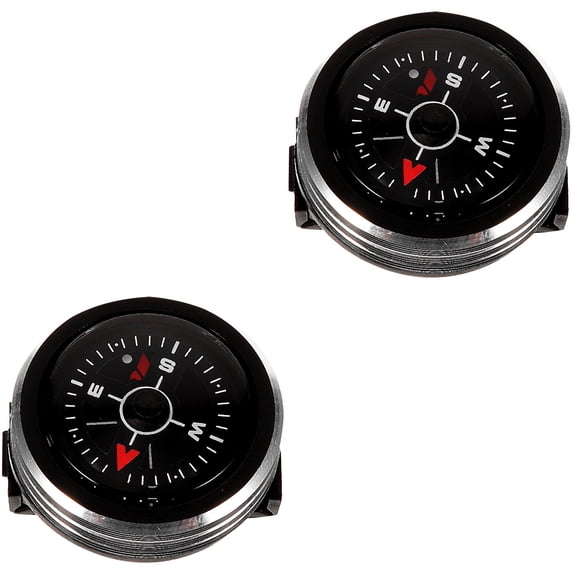 FRCOLOR 2-Pack Portable Pocket Compass Set, Outdoor Camping and Hiking Climbing Navigation Tool