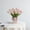 Pink, variant on Ceramic Tulip Shape Decorative Vase with Ribbon, Elegant Home Decor for Wedding Table Centerpiece, Ideal Gift for Housewarming Valentine's Day, Pink/Red/Green/White