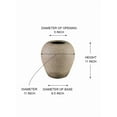 thumbnail image 6 of Serene Spaces Living Caldera Rustic Ceramic Vase, 11" Diameter & 11" Tall, 6 of 6