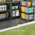 thumbnail image 4 of Resin Shed with Floor, Asofer 5x3 FT Outdoor Storage Shed, Plastic Garden Shed, All-Weather Colorfast, Gray, 4 of 10