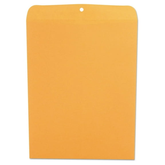 TriGol UNV35270 12 in. x 15.5 in. #110 Square Flap Clasp/Gummed Envelopes - Brown (100/Box)