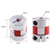 thumbnail image 2 of CHANCS D25 L30 Plum Model Motor Shaft Coupling Flexiable Coupler Aluminium Inner Diameter 8mm to 8mm for Servo Stepped Motor, 2 of 7