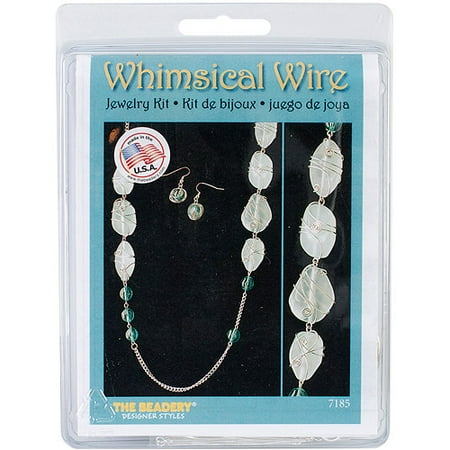 Whimsical Wire Necklace and Earrings Kit-Aqua