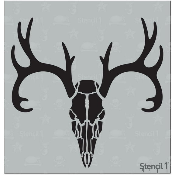 Stencil1 Deer Skull Stencil Arts & Crafts - 5.75" x 6"