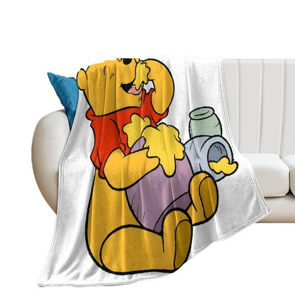 Little Bear Luxury Flannel Blanket - Super Soft Anti-Static Plush Warm Blanket for Sofa Bed - Extra Large Cozy Blanket for Men and Women, Home Decor Gift.