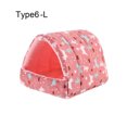 thumbnail image 4 of Labymos Cute Winter Rabbit Squirrel Mini Cage Guinea Pig Nest Small Animal Sleeping Bed Hamster, 4 of 8